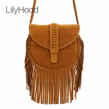 LilyHood, женская сумка через плечо из натуральной кожи с бахромой, бохо, хиппи, цыганская народная Ибица, музыка, богемная бахрома, женская сумка на плечо