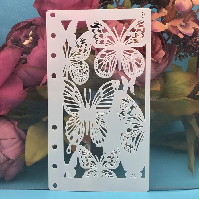 A6 Бабочка DIY Craft слоистые трафареты настенная живопись фотообои шаблон |