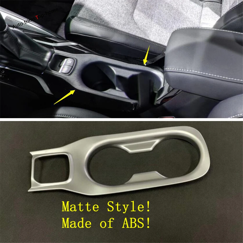 

Yimaautotrims Front Seat Water Cup Holder / Electronic Hand Brake Cover Trim Fit For Toyota Corolla 2019 2020 ABS Interior
