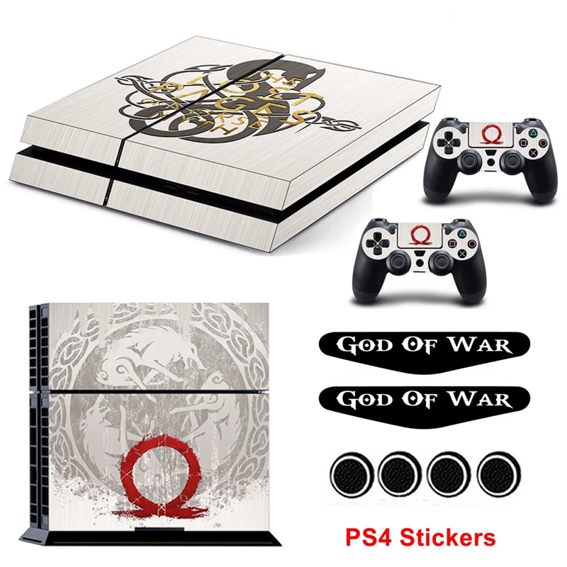 Наклейки из кожи God Of War для Playstation 4 PS4 наклейка на консоль и 2 Защитные чехлы