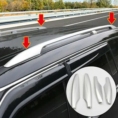 

4* Silver Roof Rack Bar End Cover Shell Replace For Nissan Patrol Y62 2010-2018