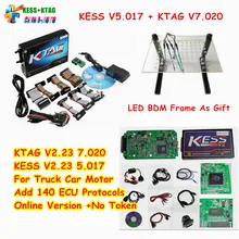 KESS V5.017 V2.23 + KTAG V7.020 V2.23 + LED BDM FRAME No Tokens Limit KESS 5.017 + K-TAG K Tag 7.020 Used Online ECU Programmer