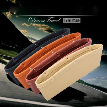 

Car Organizer PU Leather Catch Catcher Box Caddy Car Seat Slit Gap Pocket Storage Glove Box Organizer For Car Stowing Tidying