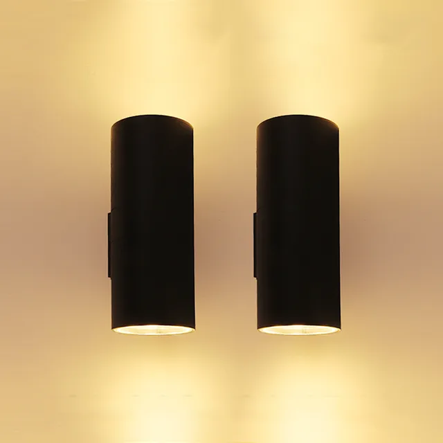 Thrisdar 18w 24w Cylinder Outdoor Led Porch Wall Light Up