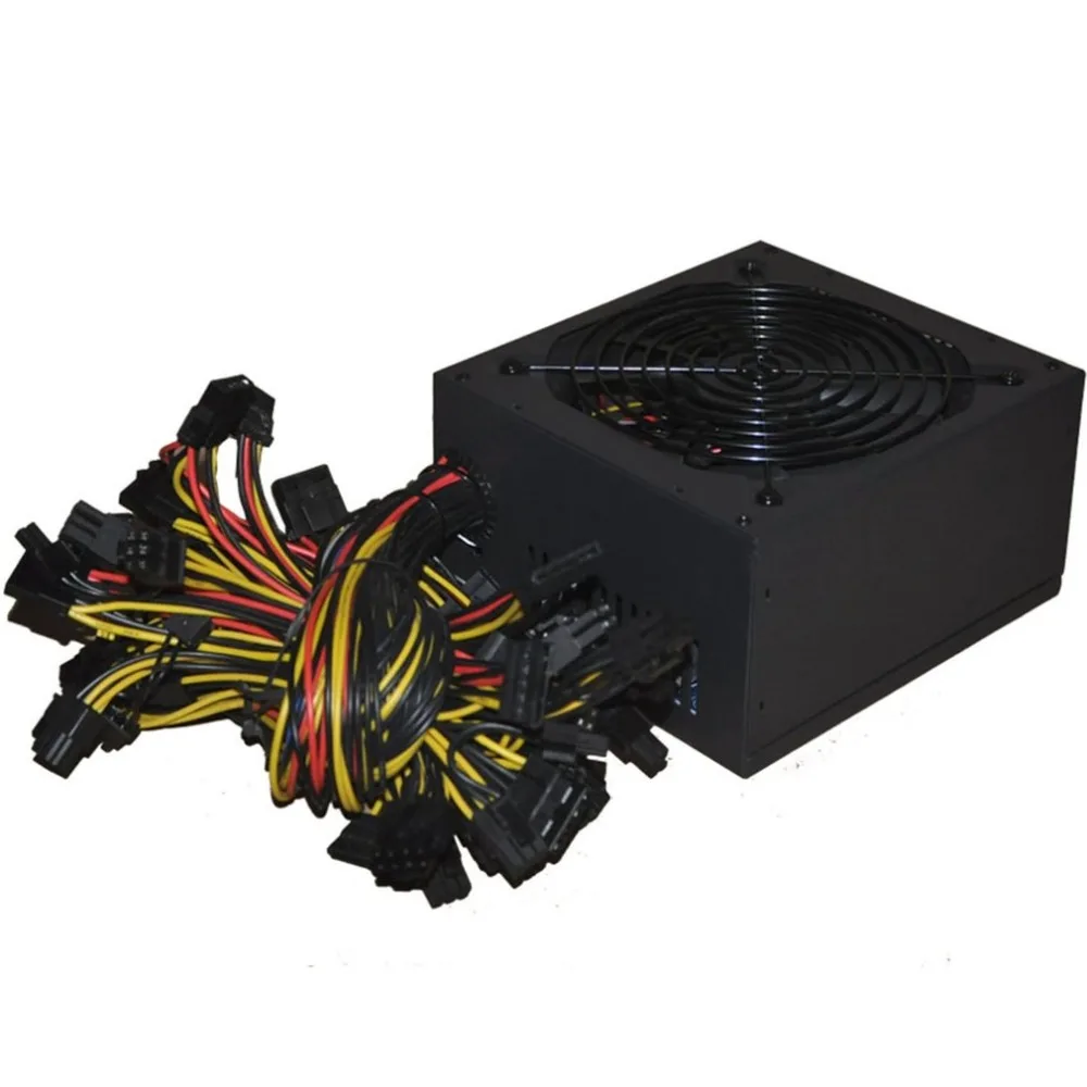Professional 1800W Max Mining Machine Power Supply For ATX For Gold Mining For ETH For BTC For Ethereum Support Up To 6 GPU