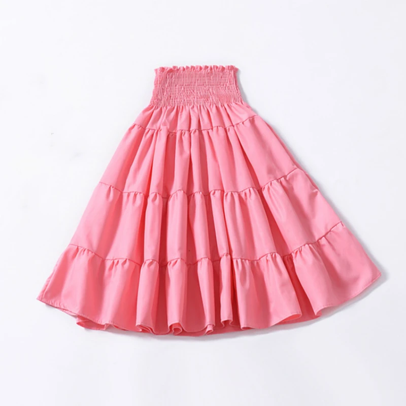 3 Colors Autumn Girls Cotton Skirt 2018 Kids Long Cake Skirt Little ...