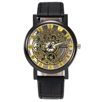 

2018 New Fashion Men Luxury Hollow Quartz Military Sport Leather Band Dial Wrist Watch L10263F922