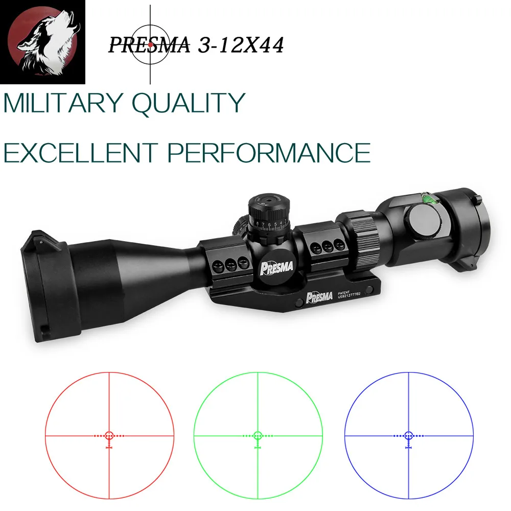 Новый оптический прицел PRESMA 3 12X44 для военного использования охоты на открытом