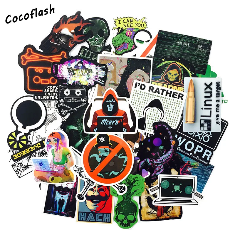 50pcs/lot Programming Geek Hacker Developer Language JAVA Logo Series For Laptop Motorcycle Skateboard waterproof DIY Stickers