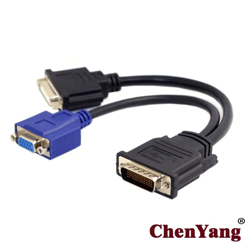 CY DMS-59 Male к DVI 24 + 5 Female &amp VGA RG 15pin Splitter Extension 15 см | Электроника