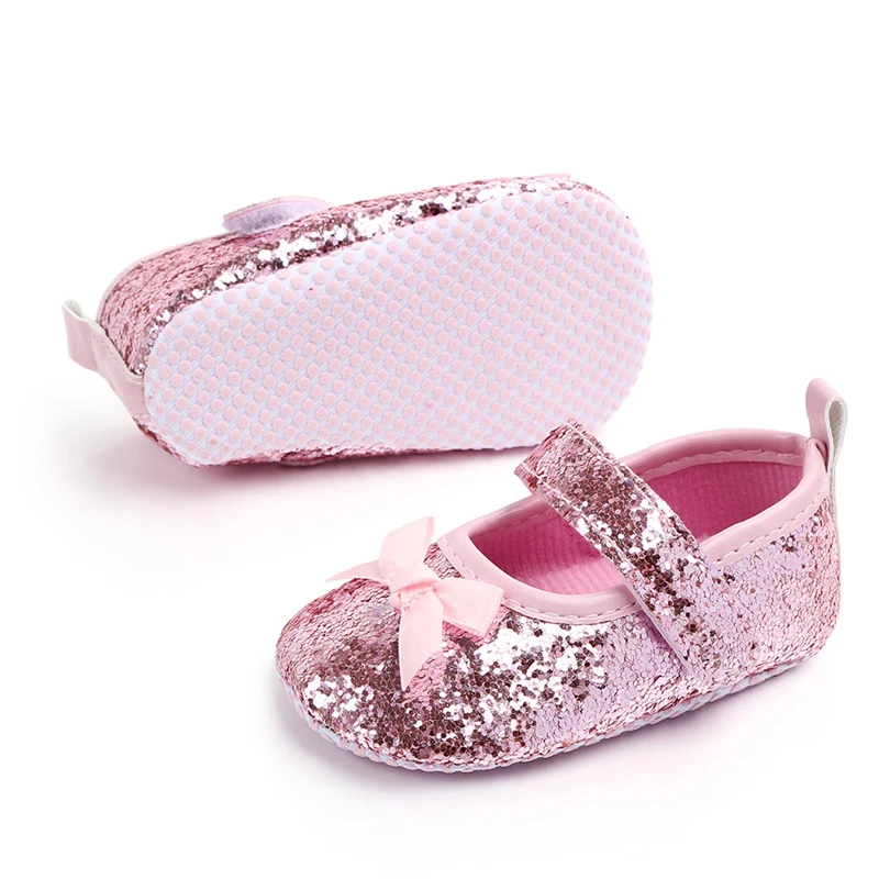 Летняя обувь для младенца девочки мода на голову с бантом и блестками Одежда
