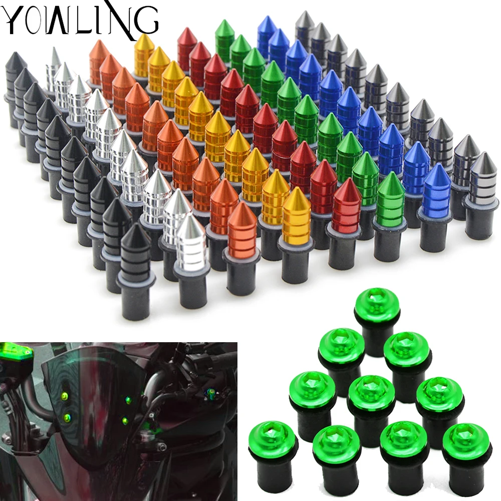 

Motorcycle Accessories M5 5mm Windscreen Windshield Bolts Screw Kit for Kawasaki Z750 Z750R 2007-2012 ER-6N 2016 Ninja650 2017
