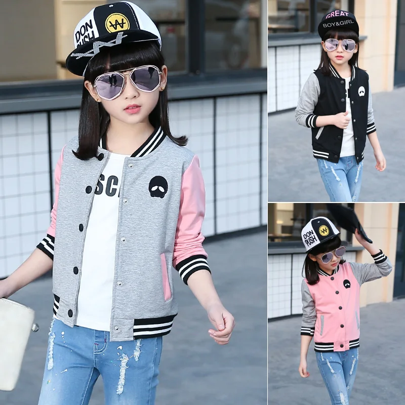 

New 2017 Children's Jackets For Girls Coat Spring Kids Clothes Princess Girl Outwear Child Outfits Children Clothing 11 13 Years