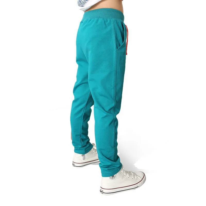 FREE SHIPPING kids boys sports pants letter print boys trousers BLUE 2