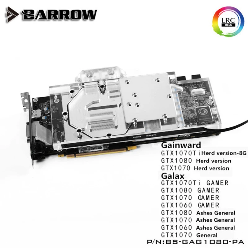 Barrow GPU Water Block For GALAX GTX1080/1070/1060 Gamer GAINWARD BS-GAG1080-PA | Компьютеры и офис