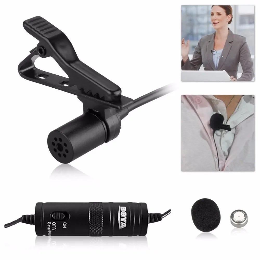 Нагрудный микрофон BOYA аудио и видеосъемка 3 5 мм для iPhone Android Mac Vlog DSLR|condenser mic|mic for
