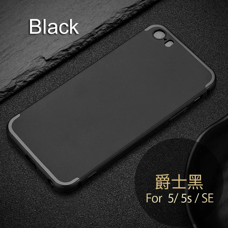 Матовый чехол с принтом для iPhone 5S 5 5SE с яркой линией, резина, ТПУ, силикон, 0,8 мм, ультратонкий - Цвет: black