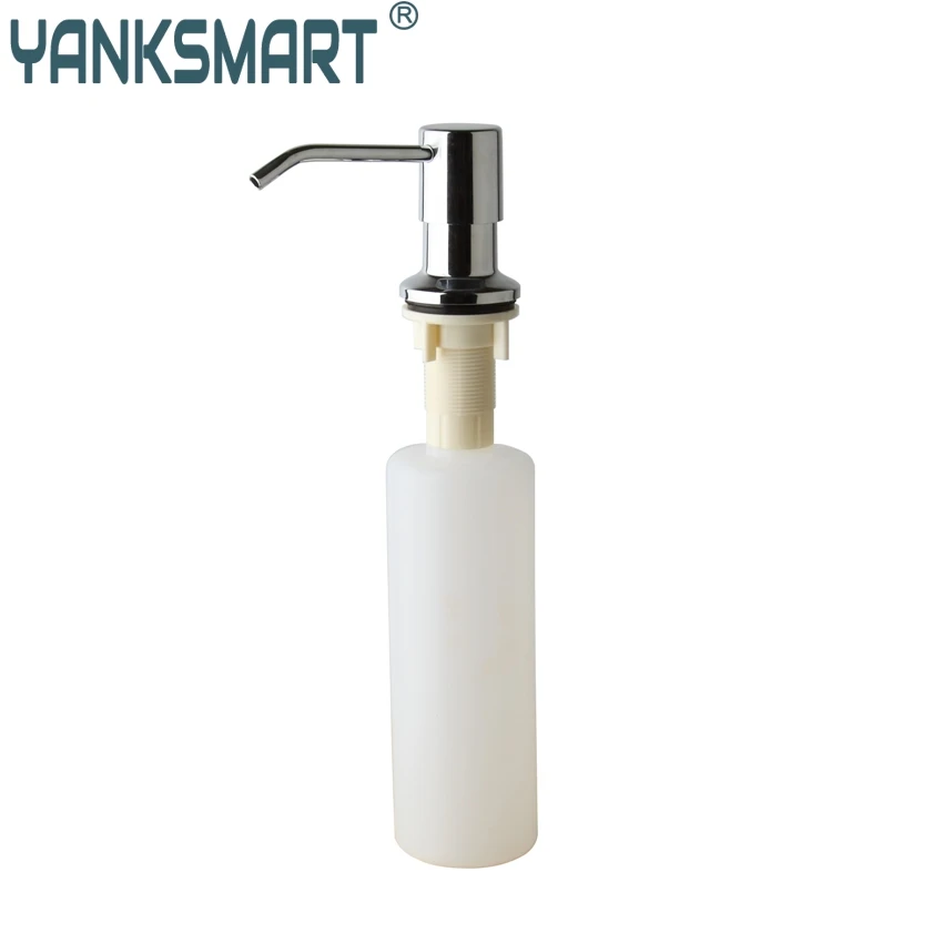 YANKSMART диспенсер для мыла, кухонная раковина, на бортике, диспенсер для мыла, пластиковый хромированный дозатор для мыла с готовой росписью 5155 S