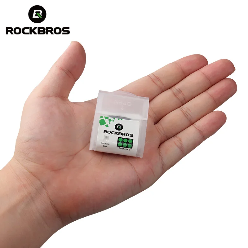 cheap ROCKBROS 1 piece Bicycle Tire Repair Kits No Glue Chip Mountain Bike Tire Repair Tools Thin Road Bike Available Bike Accessories
