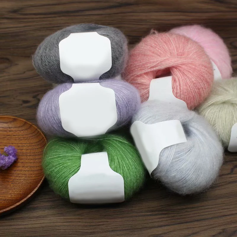 

25G Soft Wool Yarn Fiber Crochet Yarn For Hand Scarf Knitting Solid Color Thin Thin Mohair Wool Yarn For Mother Hand-Woven