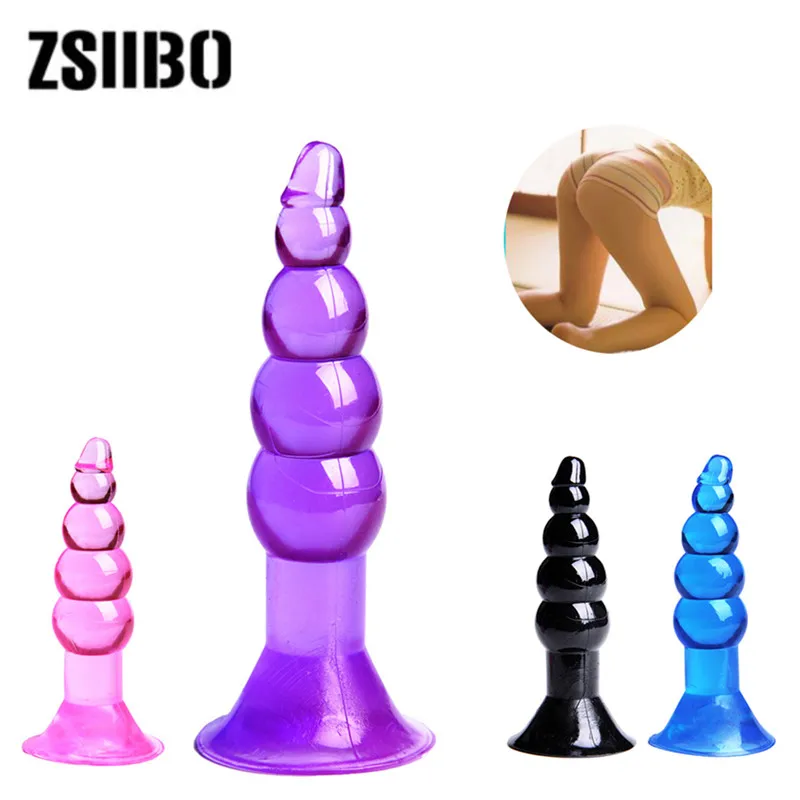 Silicone Anal beads sex toys for couples 4 colors 4 beads butt plug masturbator G-spot stimulation and anal stimulation