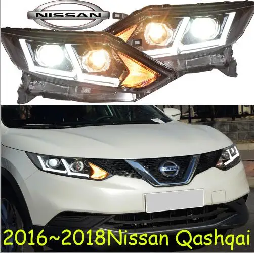 Автомобильный головной свет для Qashqai фары 2008~ 2013/~ год Qashqai фары Qashqai DRL Hi Lo Скрытая ксеноновая - Цвет: 2014 to 2018year