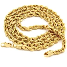 2016 New Women’s Men’s Charm Fashion Jewelry Goldplated Twist Chain Choker Necklace