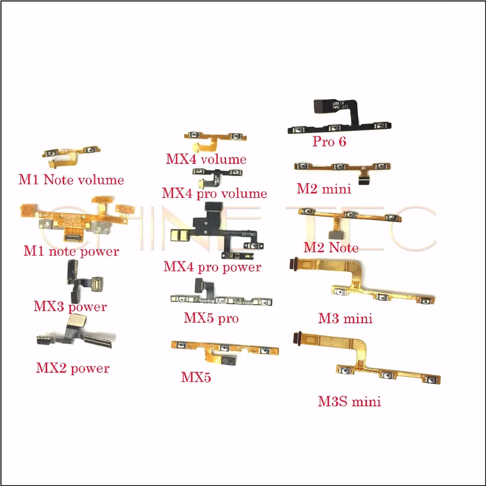 

Volume Side Button Flex Cable for Meizu M1 M2 M3 Note/MX2 MX3 MX4 MX4 pro MX5 MX5 pro M2 M3 M3S mini MX6 Pro5 Pro6