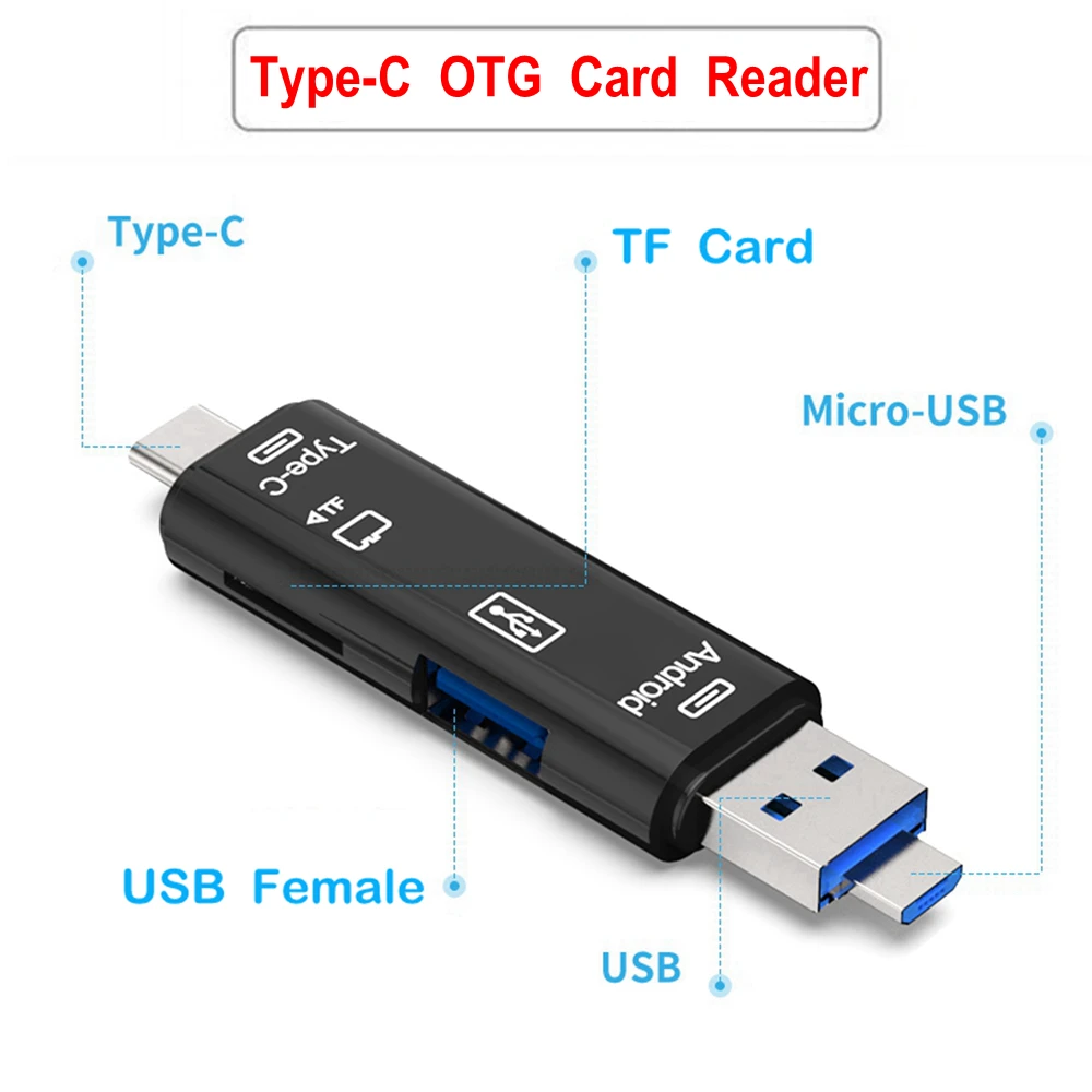 USB 3. 0 Type C OTG Устройство для чтения карт памяти 5 в 1| |