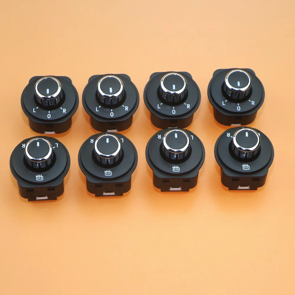 8Pcs High Quility Exterior Rear Side Mirror Switch Adjust Knob For VW