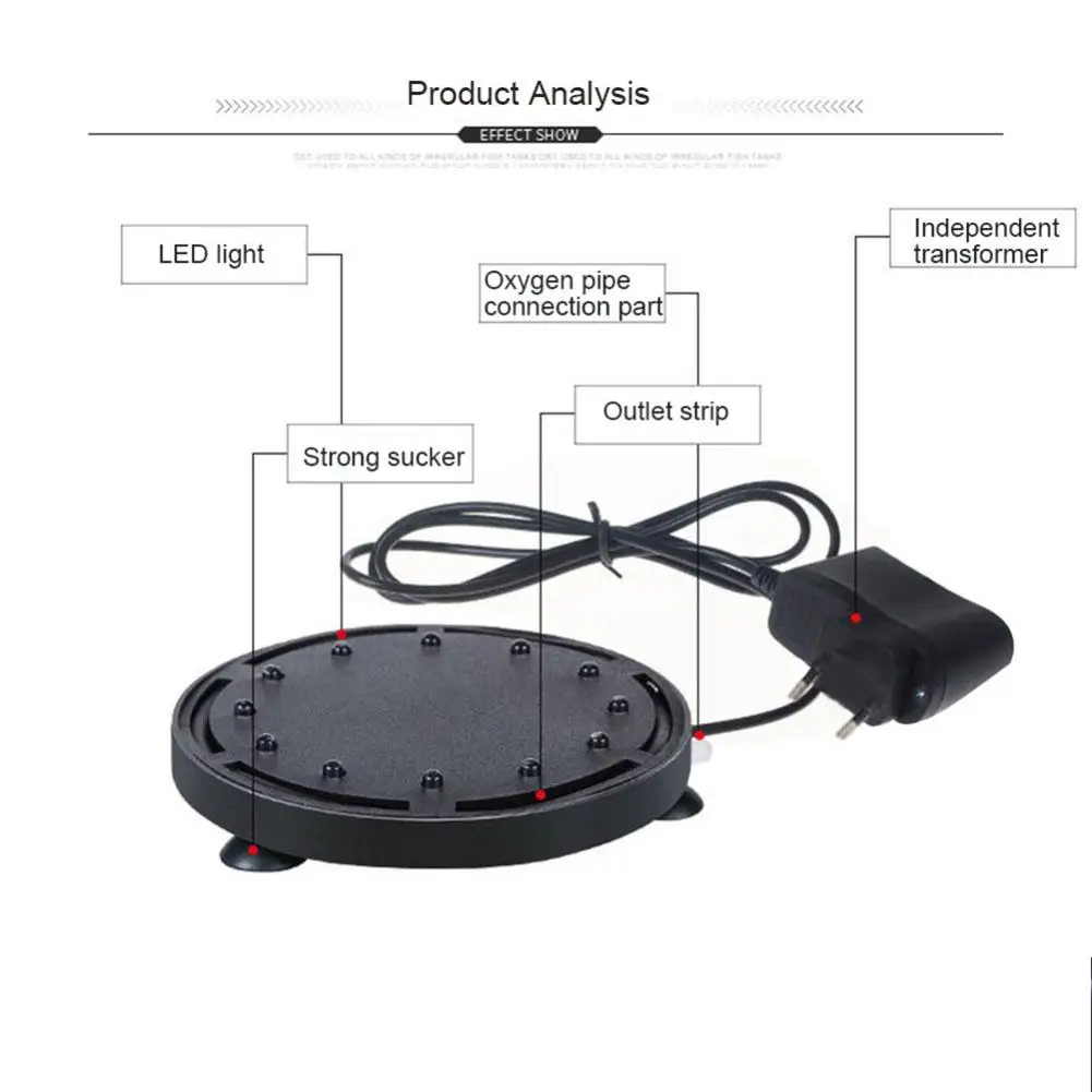 LanLan ЕС Plug аквариум украшения светодиодный подводные фонари создать красочный пузыри для аквариума