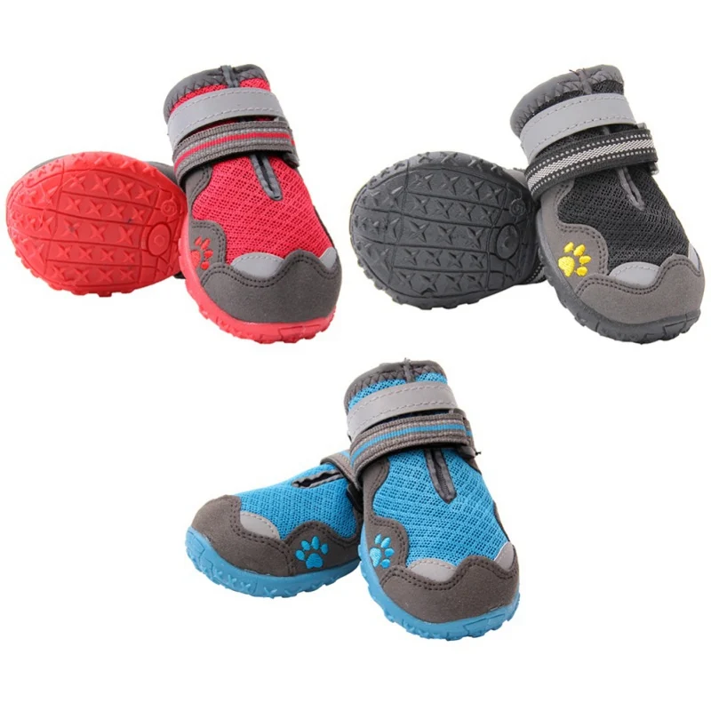 

4pc Pet Durable Outdoor Sport Dog Shoes Protect Not To Hurt Pet Dogs Shoes for Small Large Dogs Boots