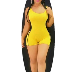 Sexy fashion green yellow solid Playsuits Wholesale Price