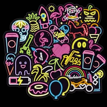 

100Pcs/lot Colorful LED Style Funny Stickers For Car Laptop Suitcase Computer Bicycle Phone Skateboard Pad Decal Sticker