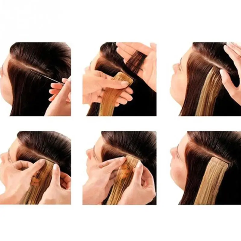

100% Unprocessed Human Hair Wigs Original Virgin Hair Straight Black Wigs Seamless Hair Extension Natural Color 45-80cm