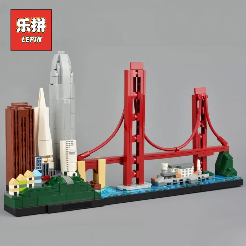 

New Lepin City Architecture 17014 Sans Franciscoes Compatible Legoinglys Creator Set 21043 Building Blocks Brick Educational Toy