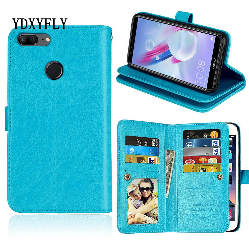 

Multifunction 9 Card Slots Leather Kickstand Case For Huawei Mate 10 Lite Y7 Wallet Magnetic Flip Cover Case For Honor 7X 9 Lite