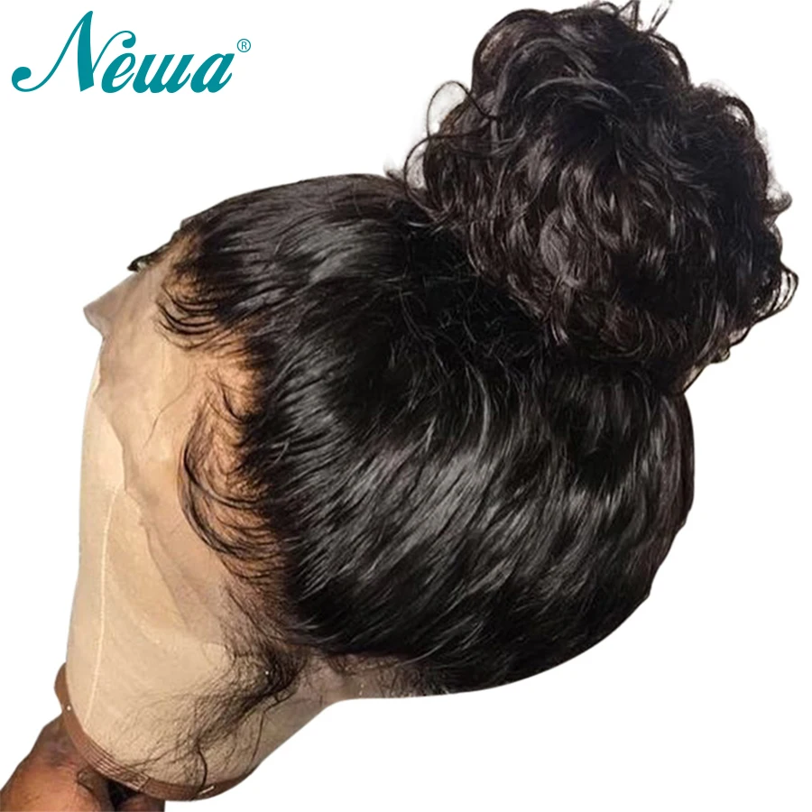 Newa Волосы Кудрявые полностью кружевные человеческие волосы парики предварительно сорванные отбеленные узлы бесклеевая бразильские волосы remy полный парик шнурка с волосами младенца