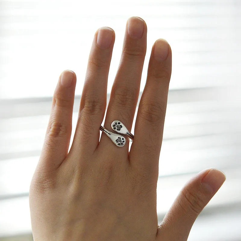

AliExpress Hot Sale Jewelry Dog Claw Adjustable Opening Ring Men And Women With The Same Factory Outlet Wholesale