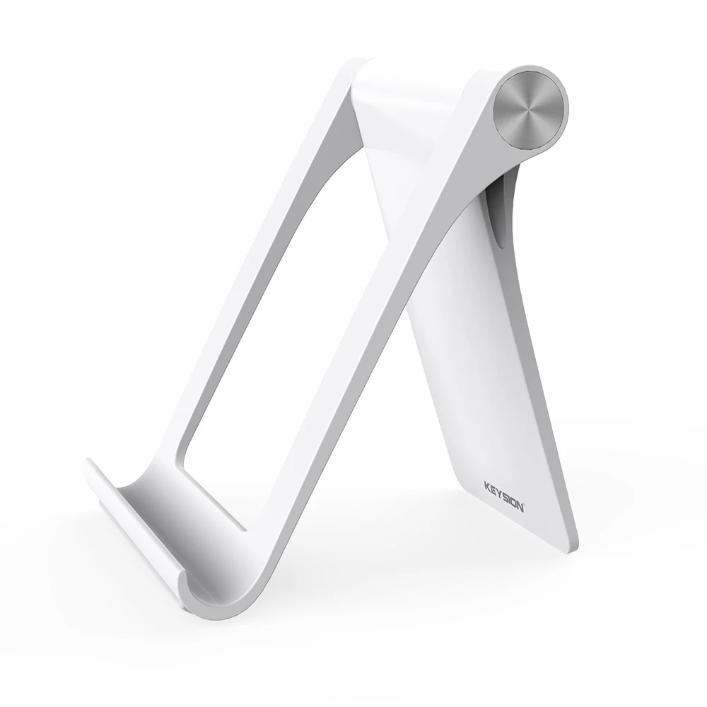 KEYSION Live держатель для телефона Подставка для iPhone 11 Pro Max XR XS Складная подставка для мобильного телефона для Samsung настольная подставка для планшета для Xiaomi - Цвет: Белый