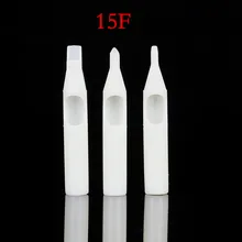 50 шт. квартира/Magnum Размер 15 одноразовые белые короткие татуировки Совет Tube насадка питания-15ft