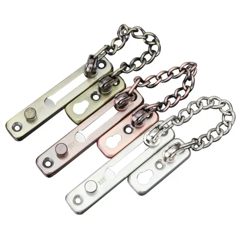

Stainless Steel Anti-theft Chain Sliding Door Lock Safety Door Bolt for Home Hotel Office Security Chain Gate Cabinet Latches