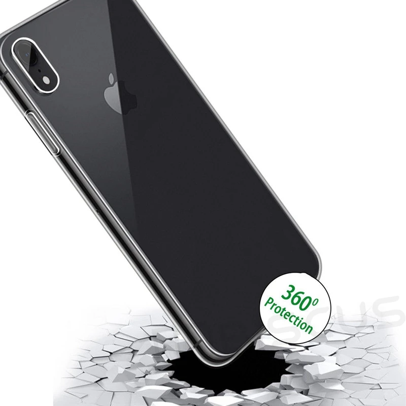 Двойной силиконовый чехол мягкий для iPhone 11 Pro XR X XS Max Передняя Задняя крышка 5 SE 6S 6 8