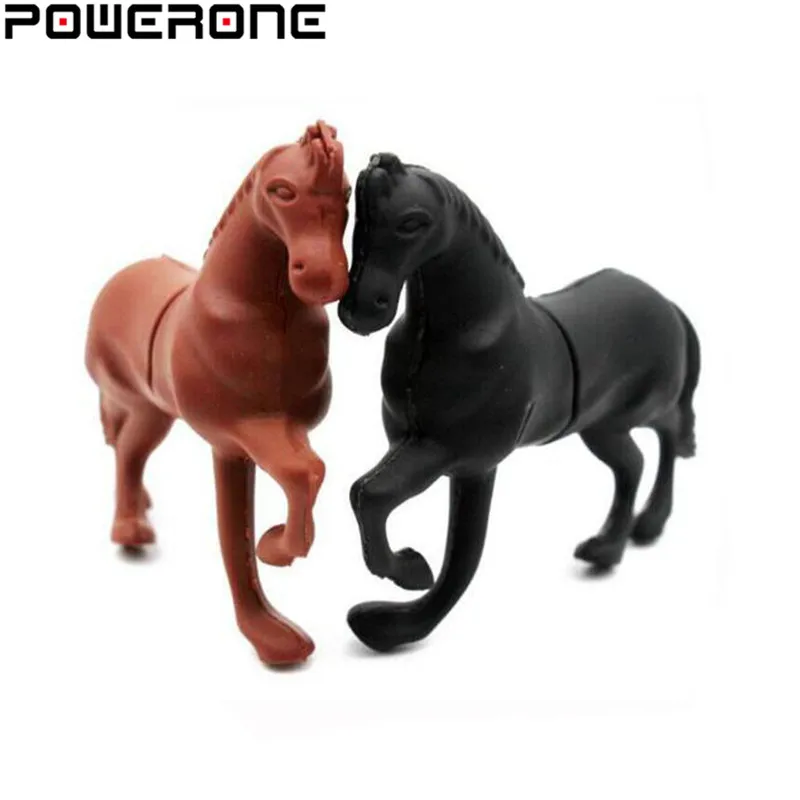 POWERONE Horse, Usb флеш-накопитель, лошади, флешки, 4 ГБ, 8 ГБ, 16 ГБ, 32 ГБ, 64 ГБ, Мультяшные животные, флешки, карта памяти