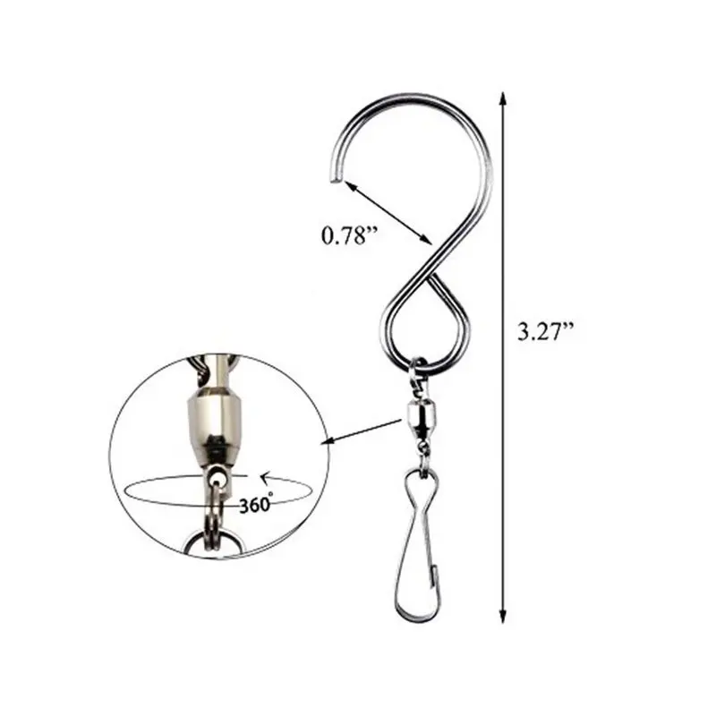 5 шт. спиннинг поворотный s-крючки для Светодиодный Солнечный Цвет Изменение колокольчиков s-образные крючки для стены многоцелевой поворотный крюк