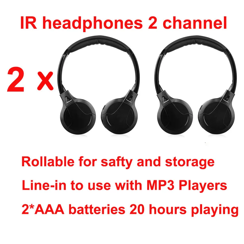 IR Infrared Wireless headphone Stereo Foldable Car Headset Earphone