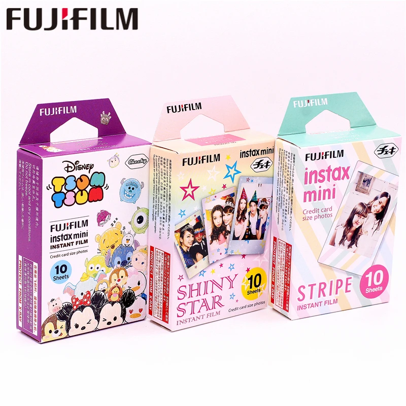 

Fujifilm 30 sheets Instax TSUM TSUM+SHINY STAR+STRIPE Instant Film photo paper for Instax Mini 8 7s 25 50s 90 9 SP-1 SP-2 Camera
