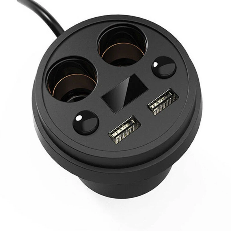 Автомобильное зарядное устройство 2 прикуривателя гнездо Стенд Usb зарядное устройство в виде чашки держатель