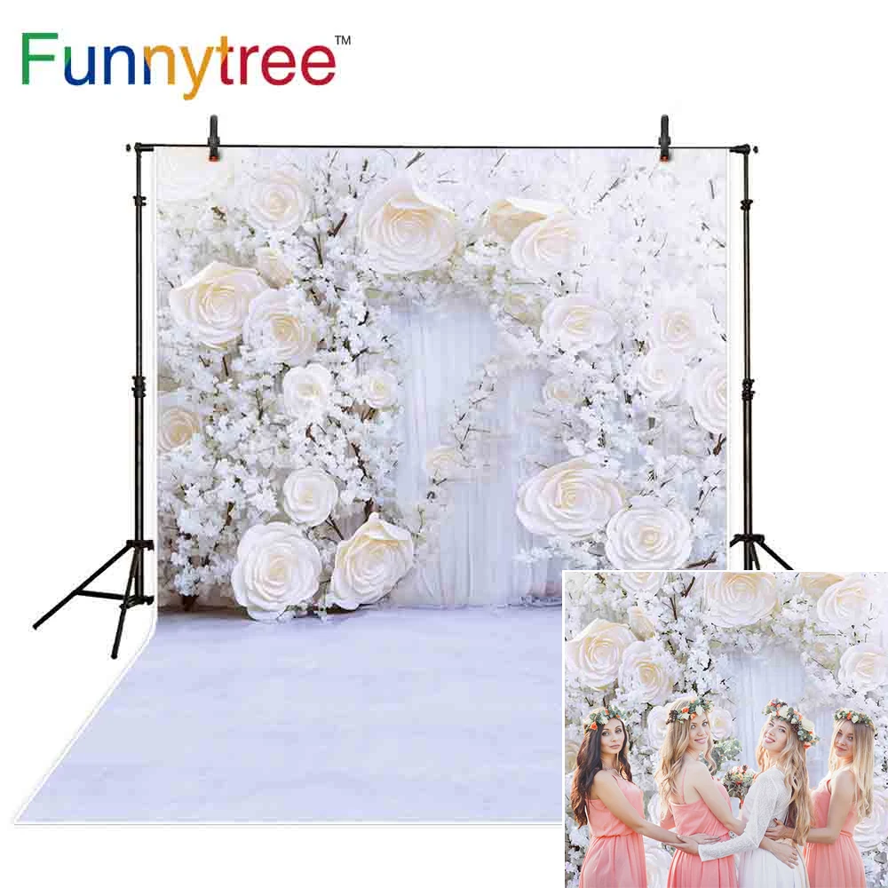 Фотофон Funnytree фотография с белыми цветами сливы чистые и честные фотообои для