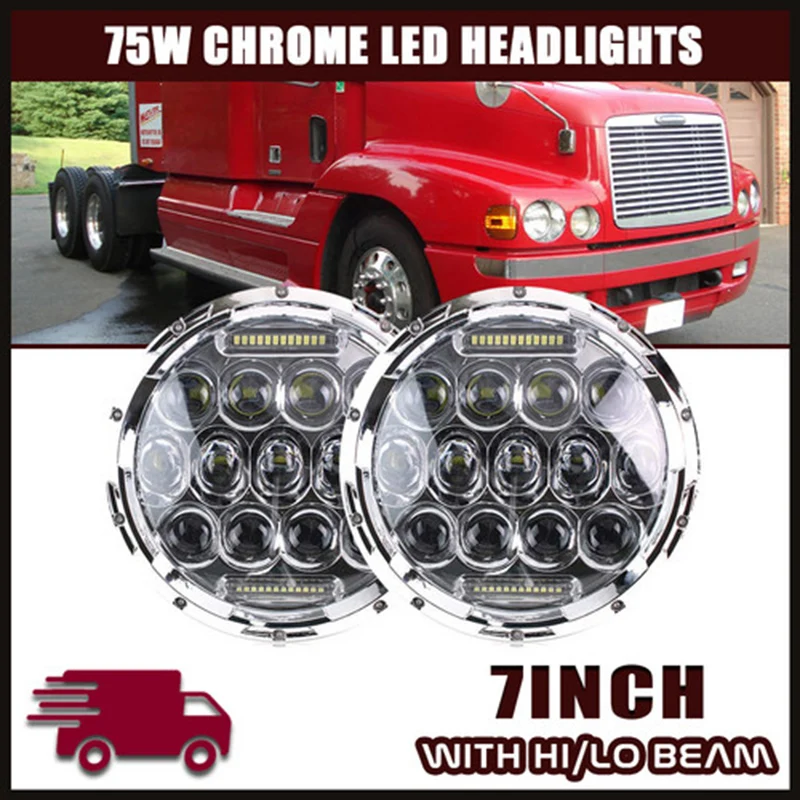 2 шт. 7 дюймов 75 Вт светодиодный проектор фары для 07-14 Jeep Wrangler JK TJ LJ CJ Hummer Offroad luces светодиодный para авто быстрая